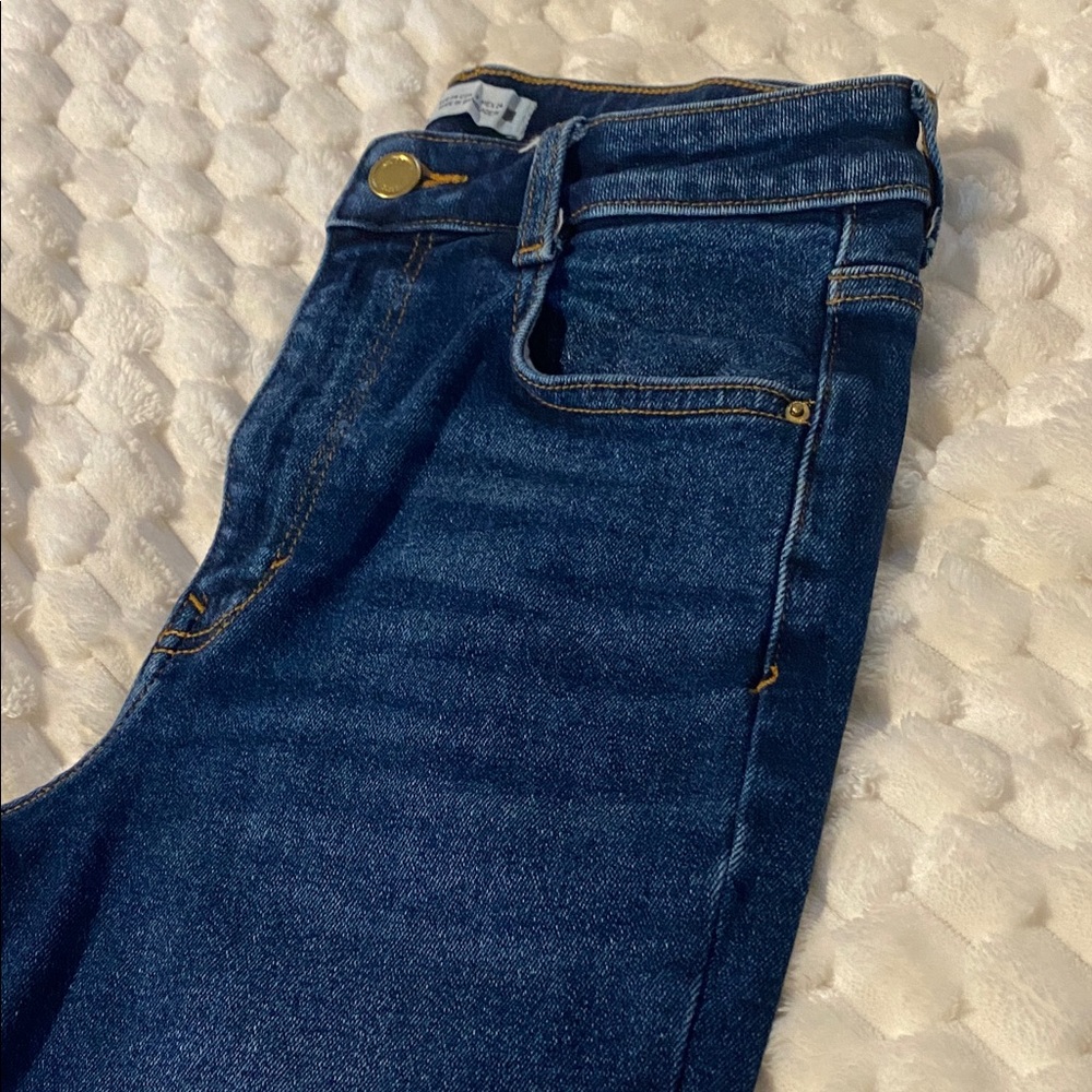 Fringe Bottom Blue Women's Jeans